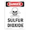 Signmission Safety Sign, OSHA Danger, 14" Height, Rigid Plastic, Sulfur Dioxide, Portrait OS-DS-P-1014-V-2421 - alternate 1